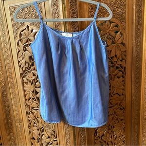 LOFT NWOT cami blouse denim color adjustable straps